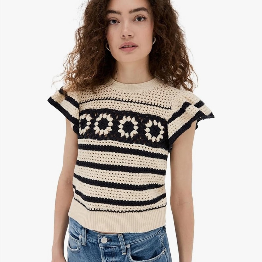 Rails Penelope Striped Crochet Top - Picture 3 of 10